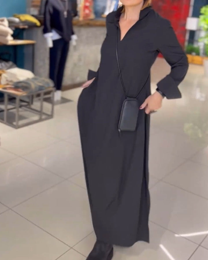 Evia | Airy Long Dress with Side Split