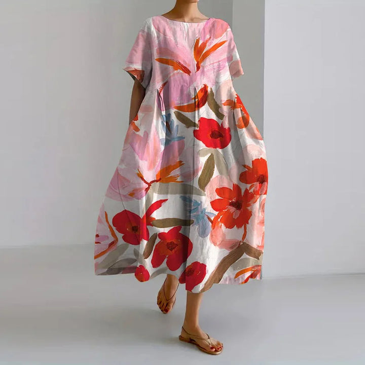 ISLA™ | Floral Summer Dress with V-Neck