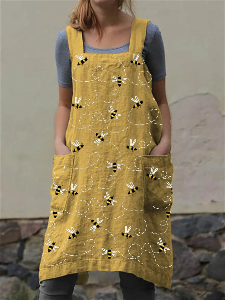 BEE™ | Elegant Utility Apron with Embroidery