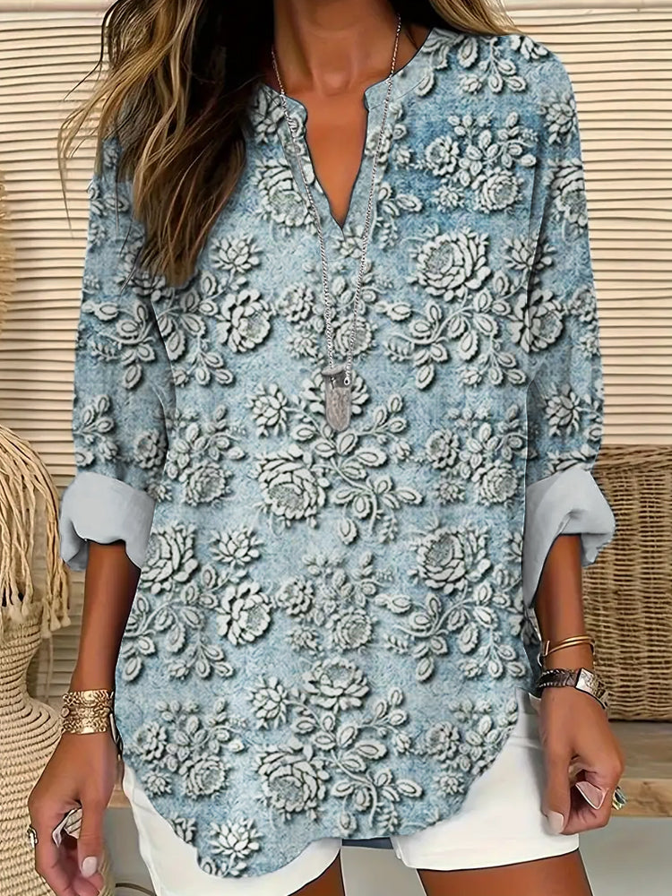 Marvella™ - Printed Petal Mist Blouse