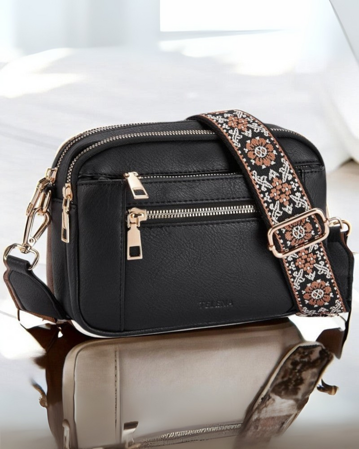 Camille | Elegant Leather Shoulder Bag for Women with Practical Compartments