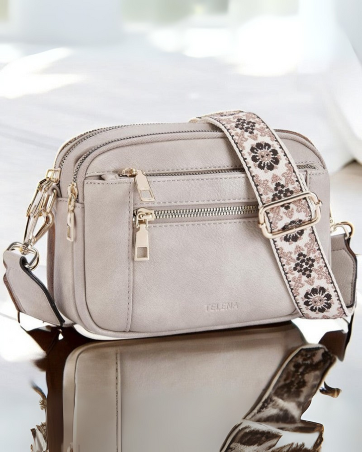 Camille | Elegant Leather Shoulder Bag for Women with Practical Compartments