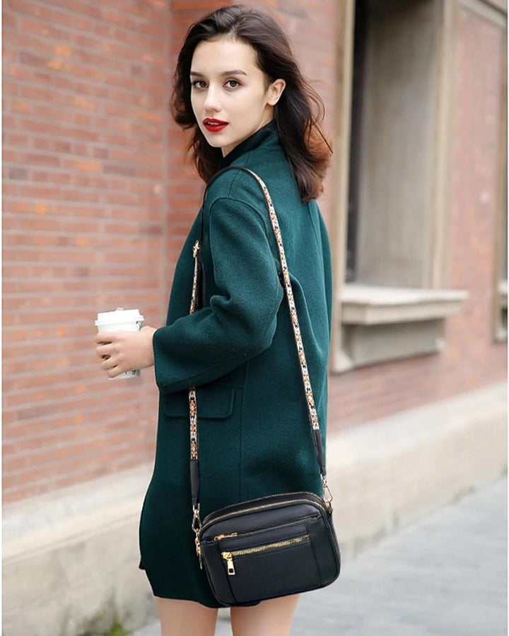 Camille | Elegant Leather Shoulder Bag for Women with Practical Compartments