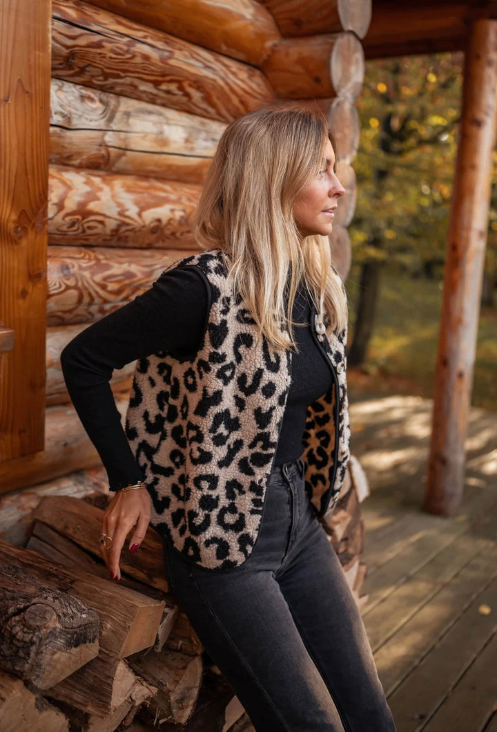 Anja | Leopard Print Vest