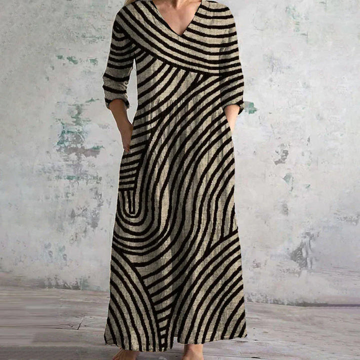 Kyla | Vintage Striped Maxi Dress