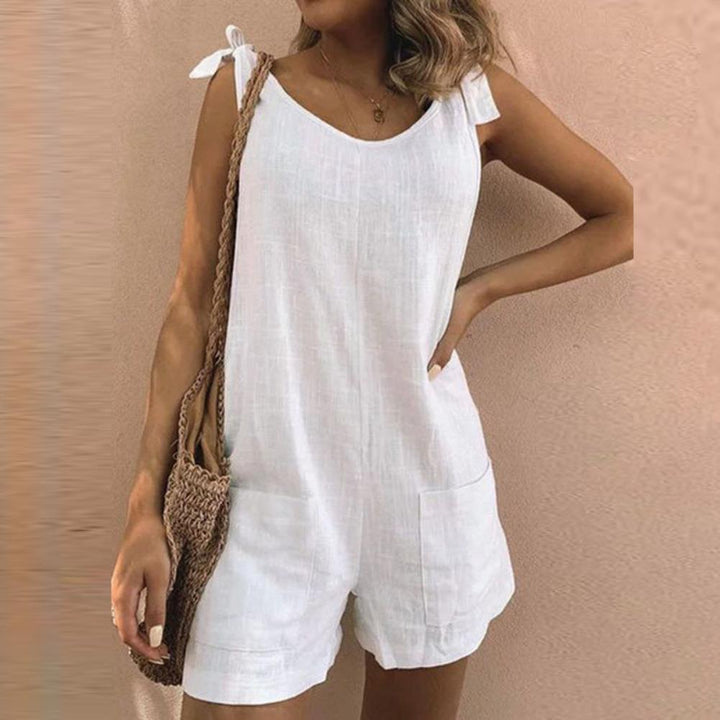 Una – Jumpsuit with Bow Straps and Pockets