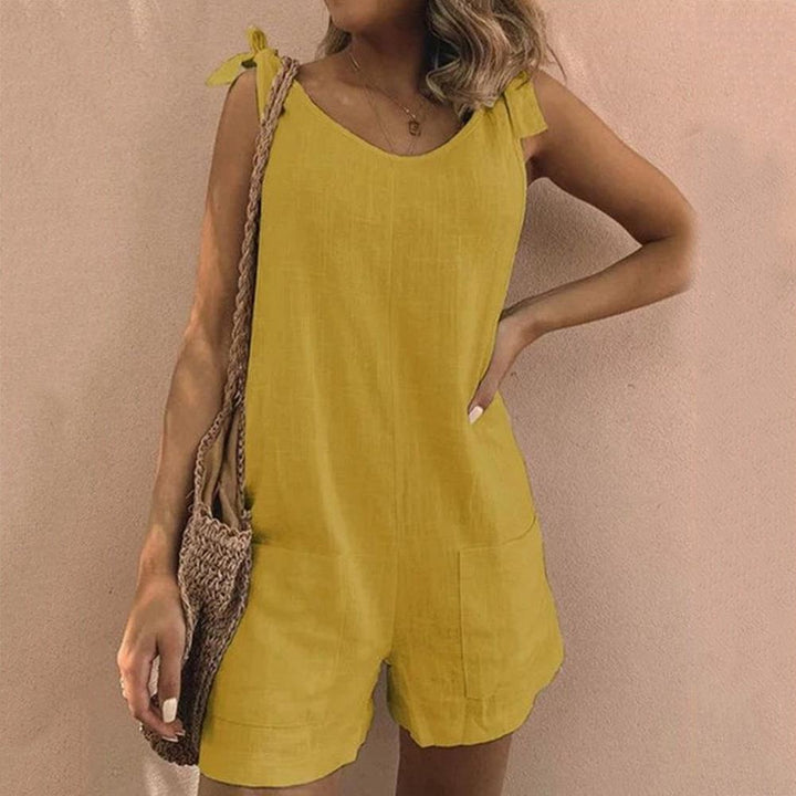 Una – Jumpsuit with Bow Straps and Pockets