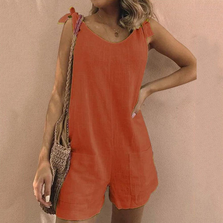 Una – Jumpsuit with Bow Straps and Pockets