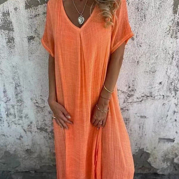 Mari™ | Loose Dress with V-Neck