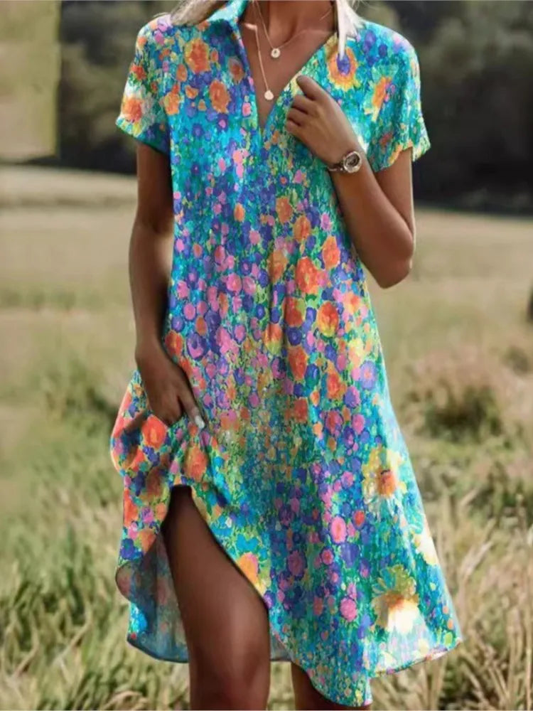 Riana | Airy V-neck Summer Dress