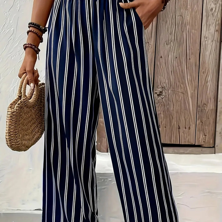 Abby | Stylish Striped Wide-Leg Trousers