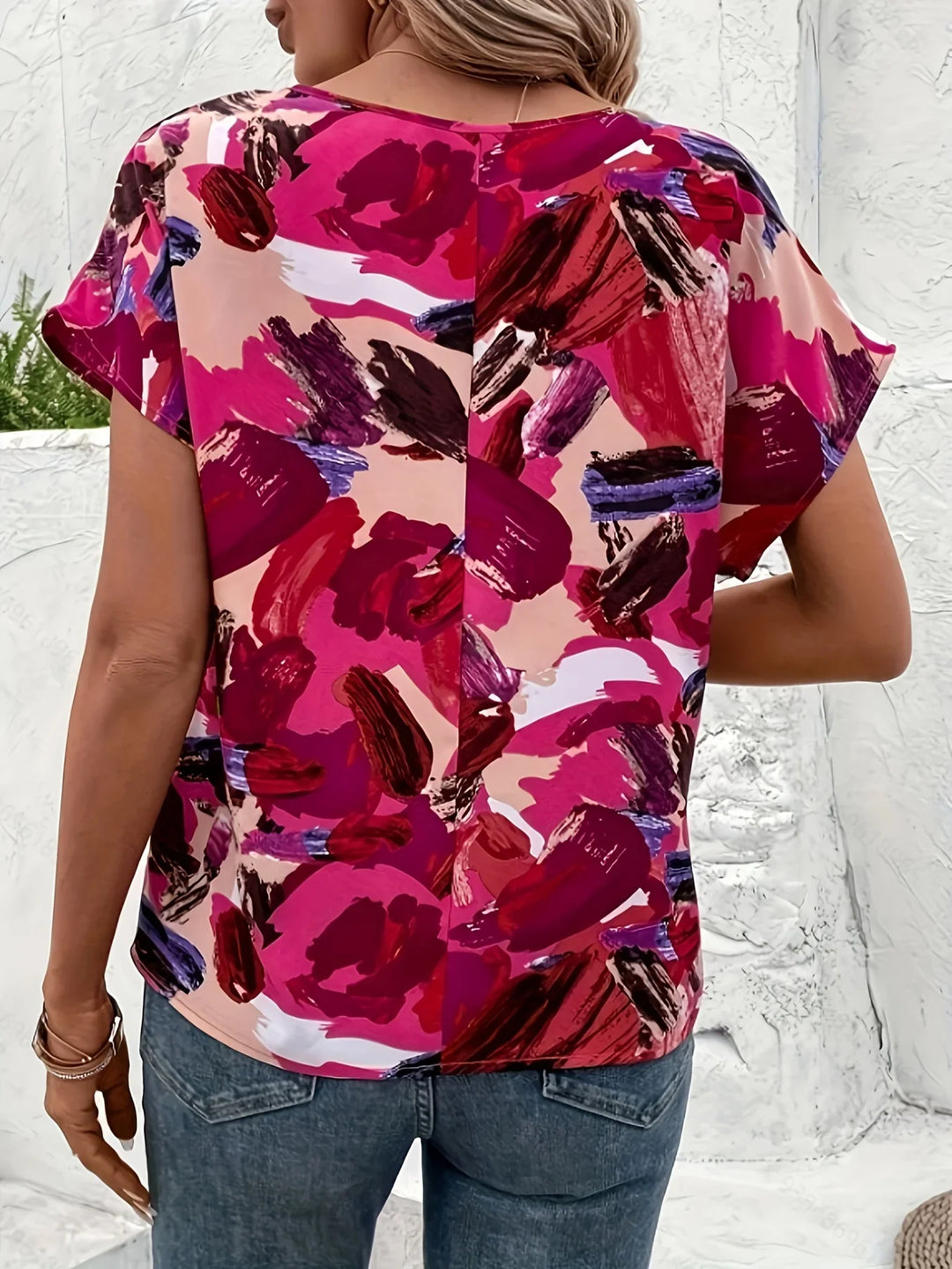 Trudy | Colorful blouse with playful print