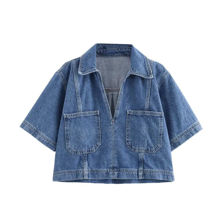 Sofia® | Denim Set with V-Neck