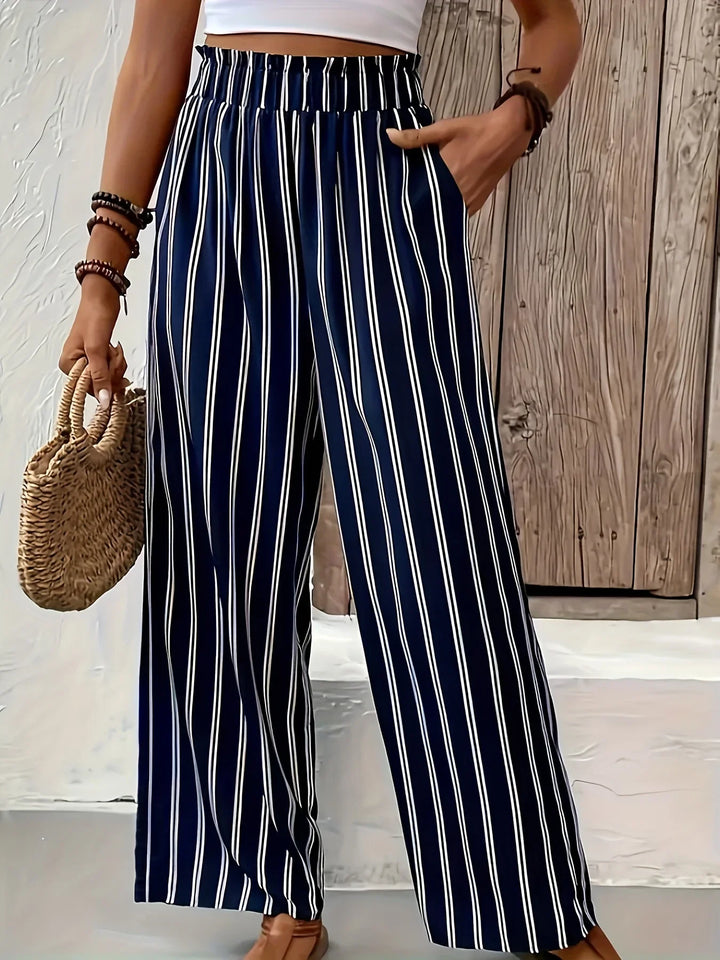 Abby | Stylish Striped Wide-Leg Trousers