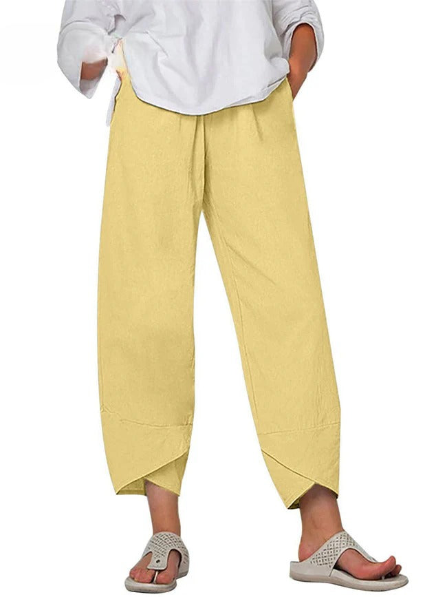 Bryndis - Summer Cotton Linen Wide Leg Pants