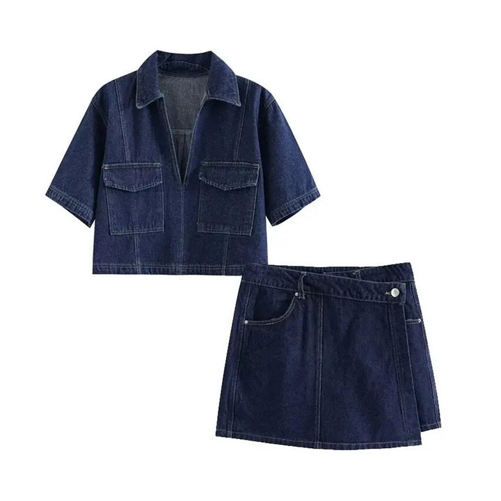 Sofia® | Denim Set with V-Neck