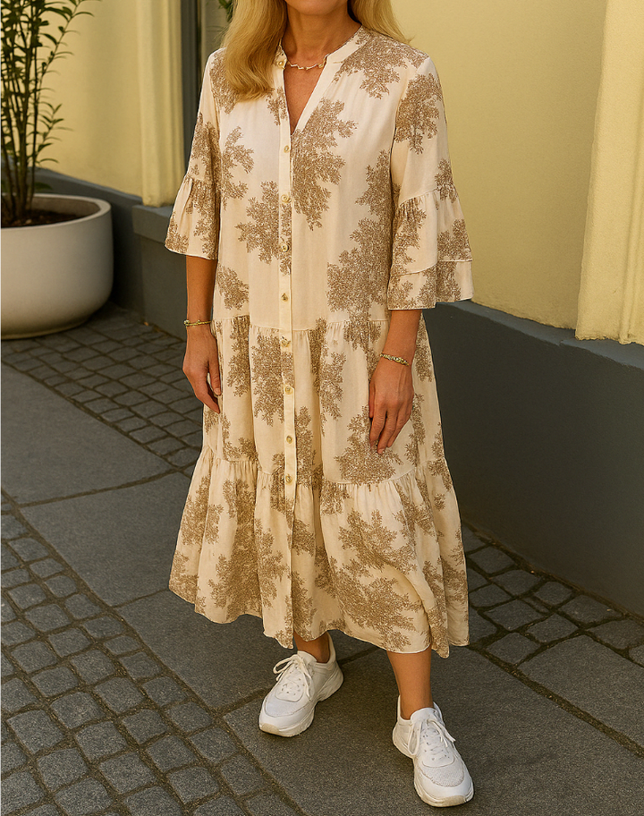 Carina™ | Elegant Dress with V-Neck