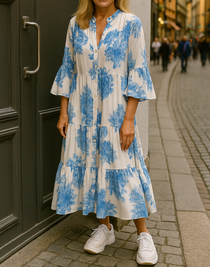 Carina™ | Elegant Dress with V-Neck