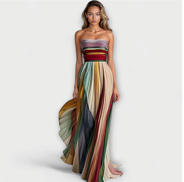 Flora™ | Multicolored Sleeveless Summer Dress