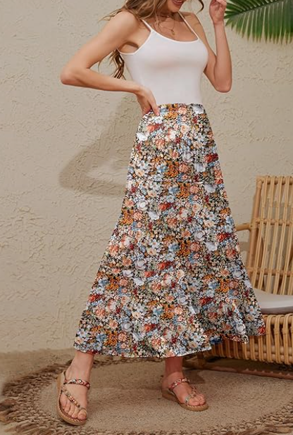 Anka | Colorful Maxi Skirt