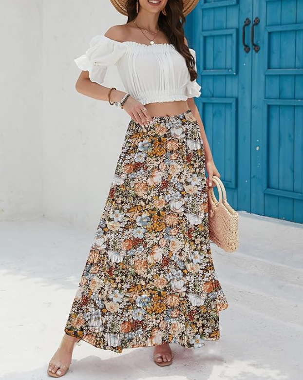 Anka | Colorful Maxi Skirt
