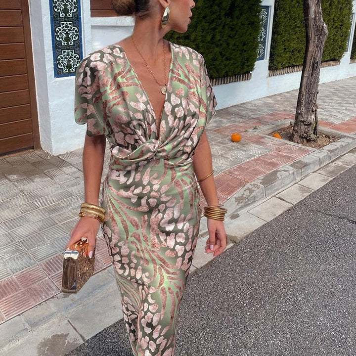 Alessia | Long Dress with V Neck