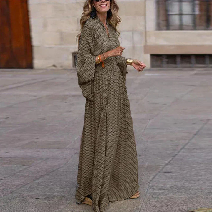 Crystal | Long Dress with V-Neck