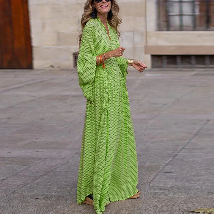 Crystal | Long Dress with V-Neck
