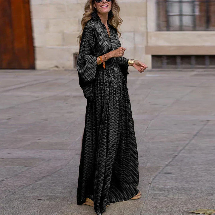 Crystal | Long Dress with V-Neck