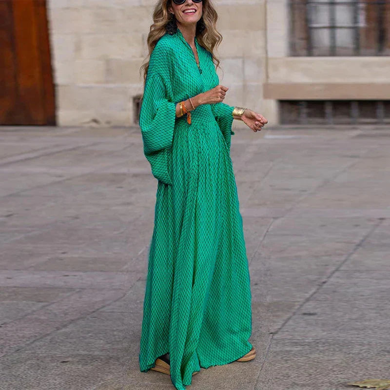 Crystal | Long Dress with V-Neck