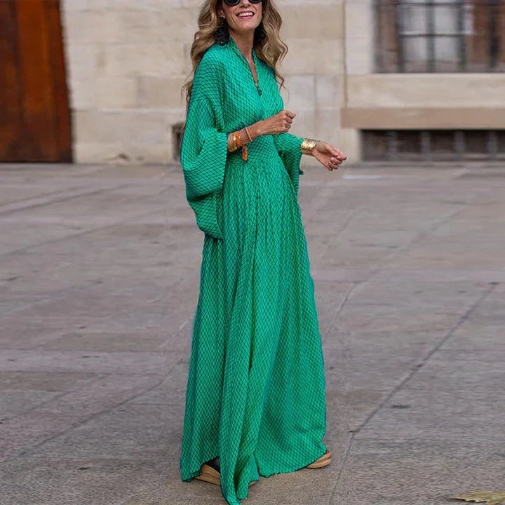 Crystal | Long Dress with V-Neck