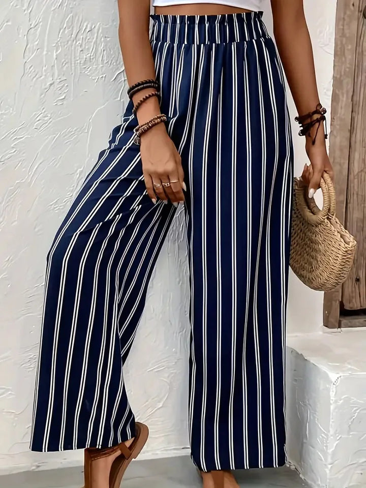 Abby | Stylish Striped Wide-Leg Trousers
