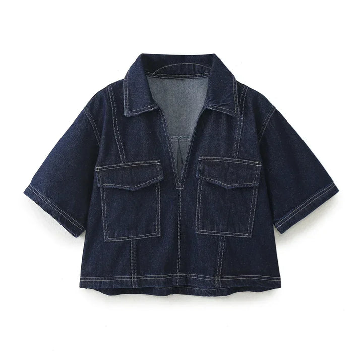 Sofia® | Denim Set with V-Neck