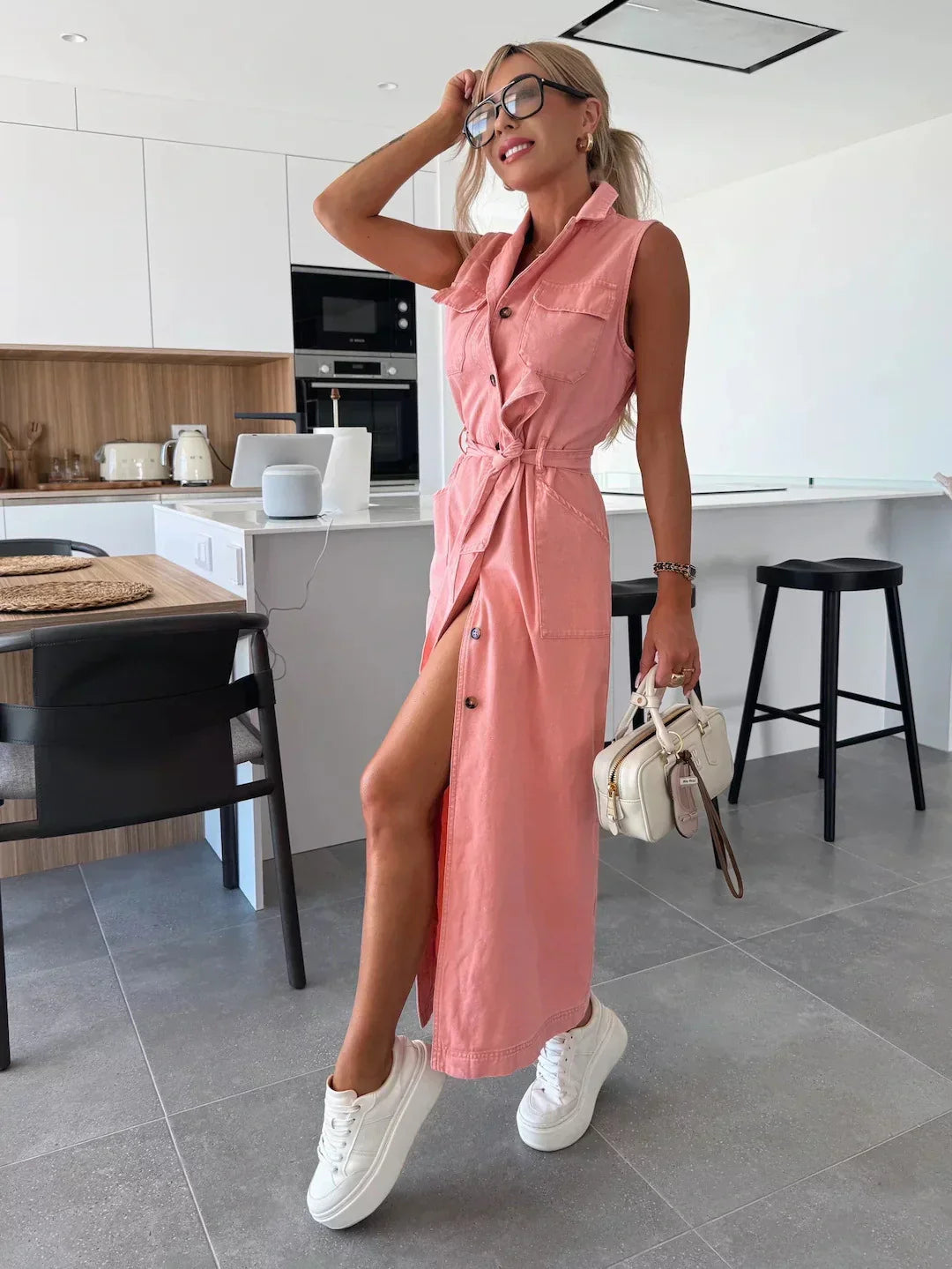 Sanne | Maxi Denim Dress with Timeless Elegance
