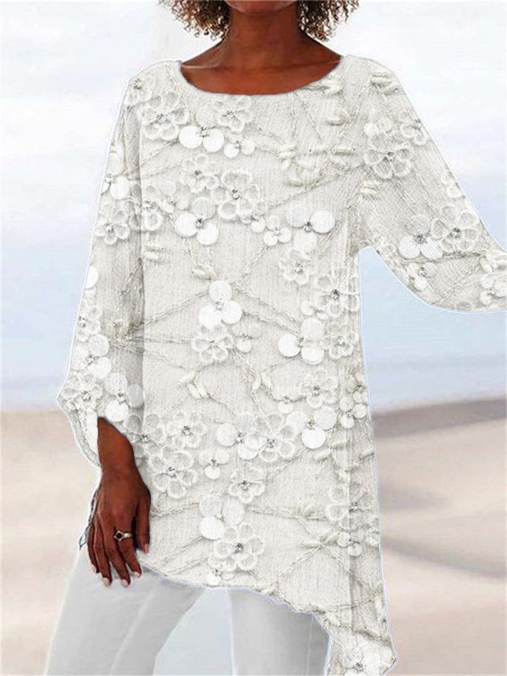 Ivendra™ - Crystal Bloom Printed Top