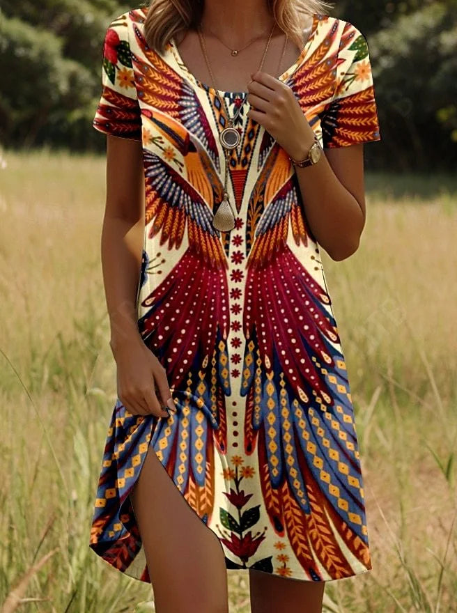 Linnea – Trendy Printed Short Dress