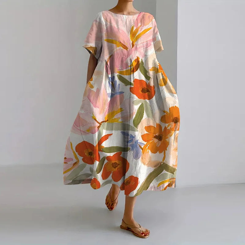 ISLA™ | Floral Summer Dress with V-Neck