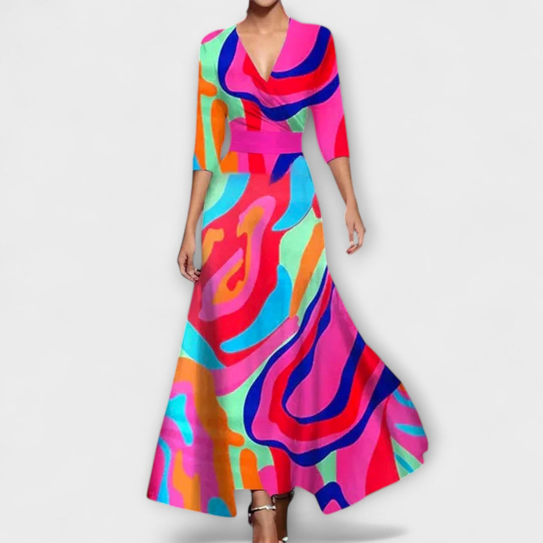 Flavia™ | Elegant Women's Dress with Sleeve Design