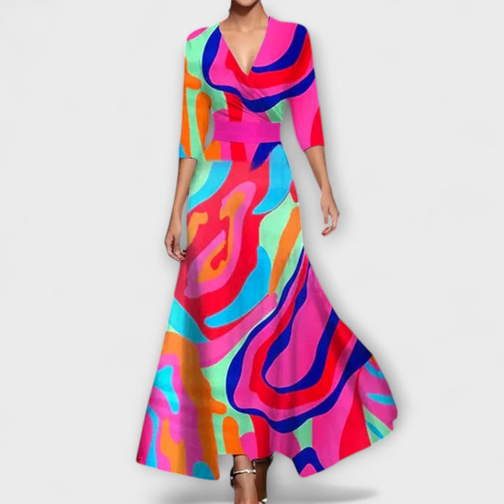 Flavia™ | Elegant Women's Dress with Sleeve Design