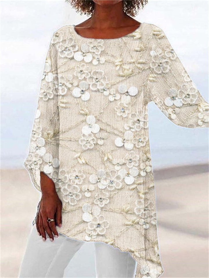 Ivendra™ - Crystal Bloom Printed Top