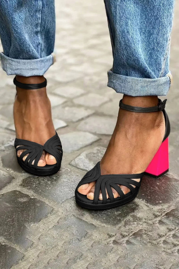 LUMA | Elegant Metallic High-Heeled Sandal for a Unique Style