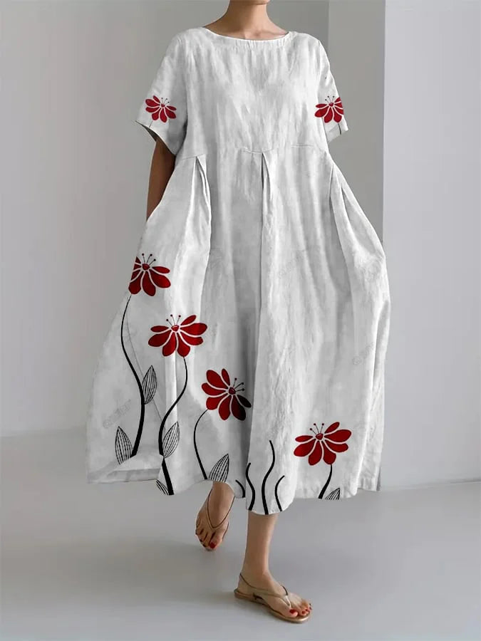 Rosalie™ | Long Summer Dress with Botanical Print