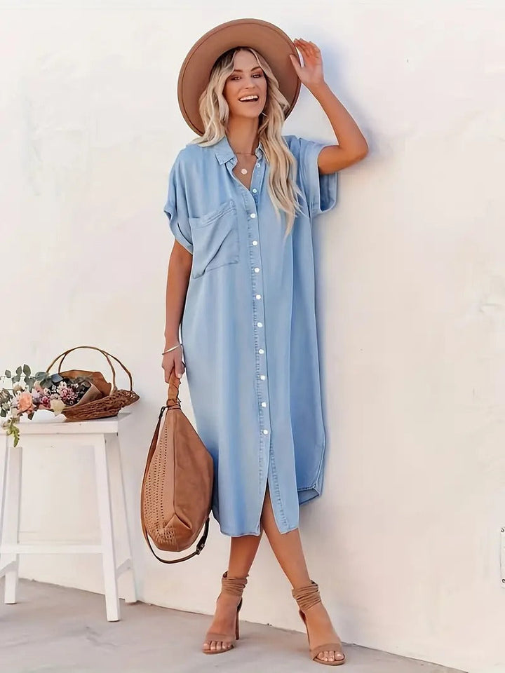 Béatrice™ | Elegant Shirt Dress with Comfortable Pockets