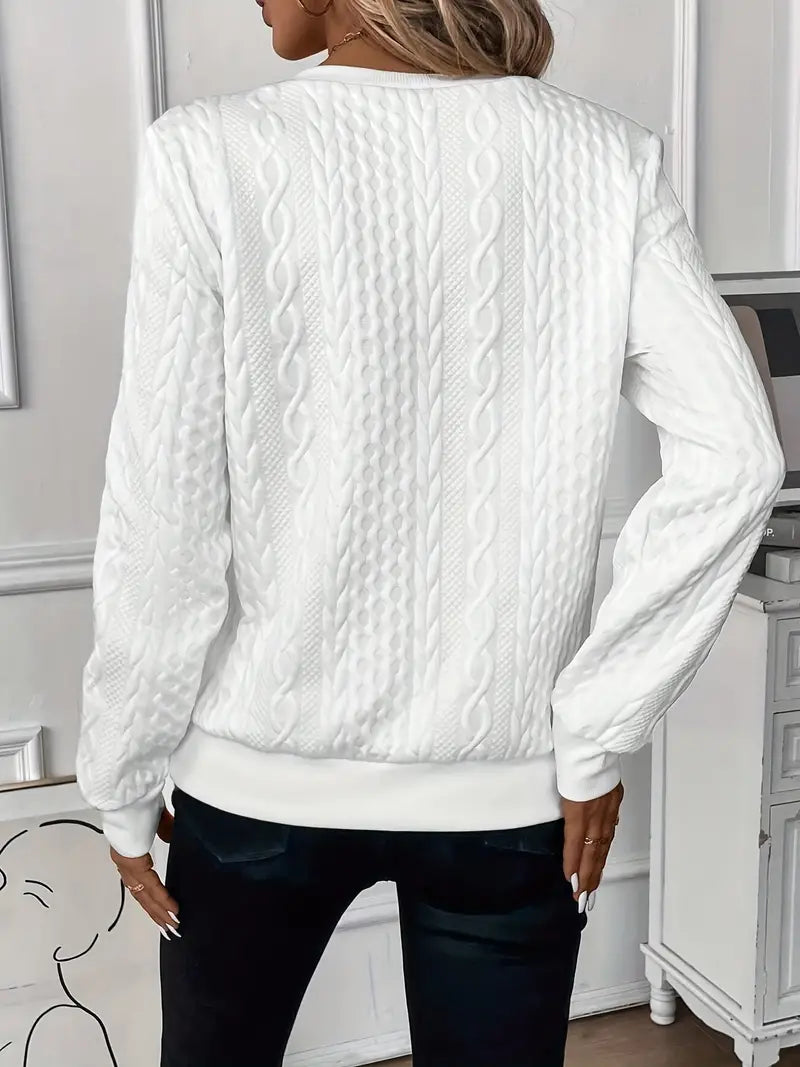 Melanie | Trendy sweater with cable knit