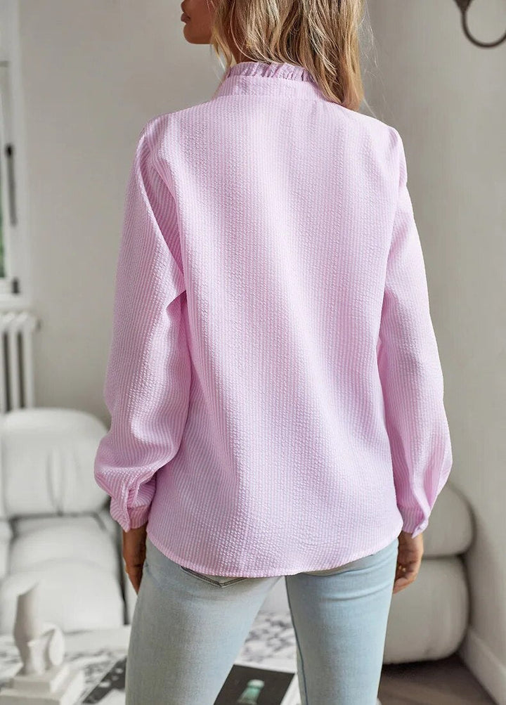 Edith | Elegant blouse with romantic ruffles