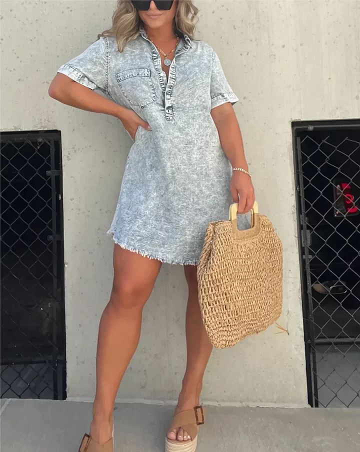Vera™ | Elegant Denim Dress