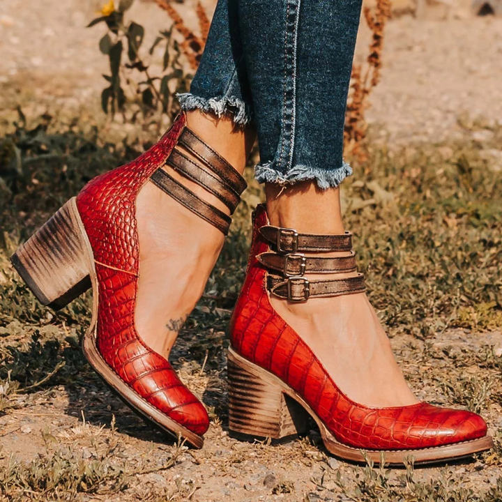Eliska™ | Elegant Leather Heels