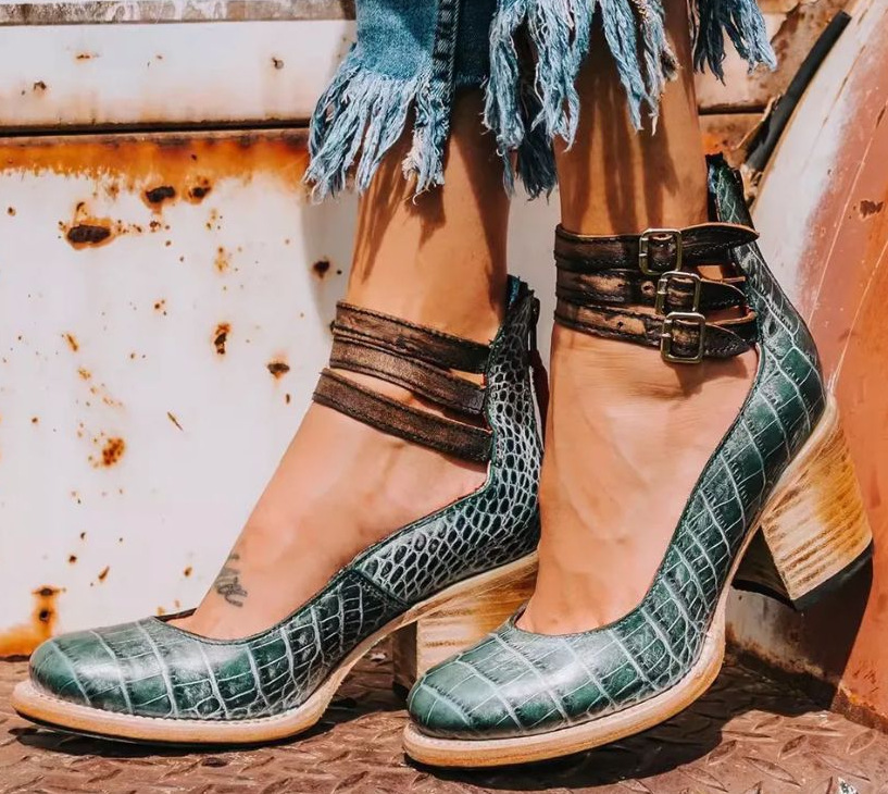 Eliska™ | Elegant Leather Heels