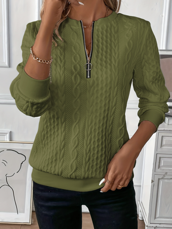 Melanie | Trendy sweater with cable knit