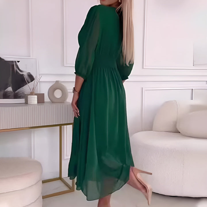 Chiara™ | Elegant Summer Dress in Lightweight Silk Chiffon